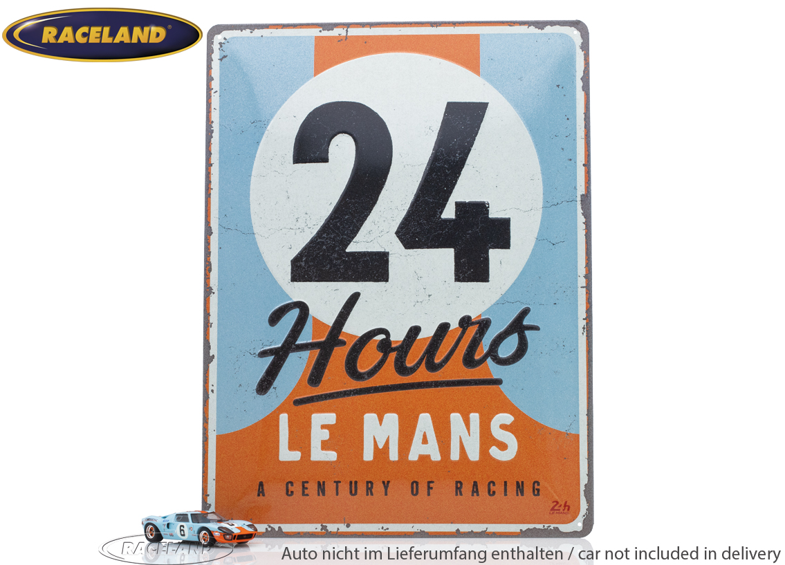 tin sign 24h Le Mans - A century of Racing GULF Design 30 x 40cm