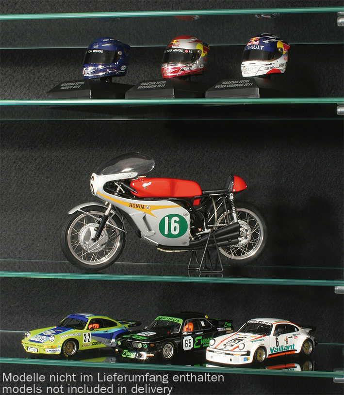 Wandvitrine Raceland, 100% staubdichte Sammler-Vitrine