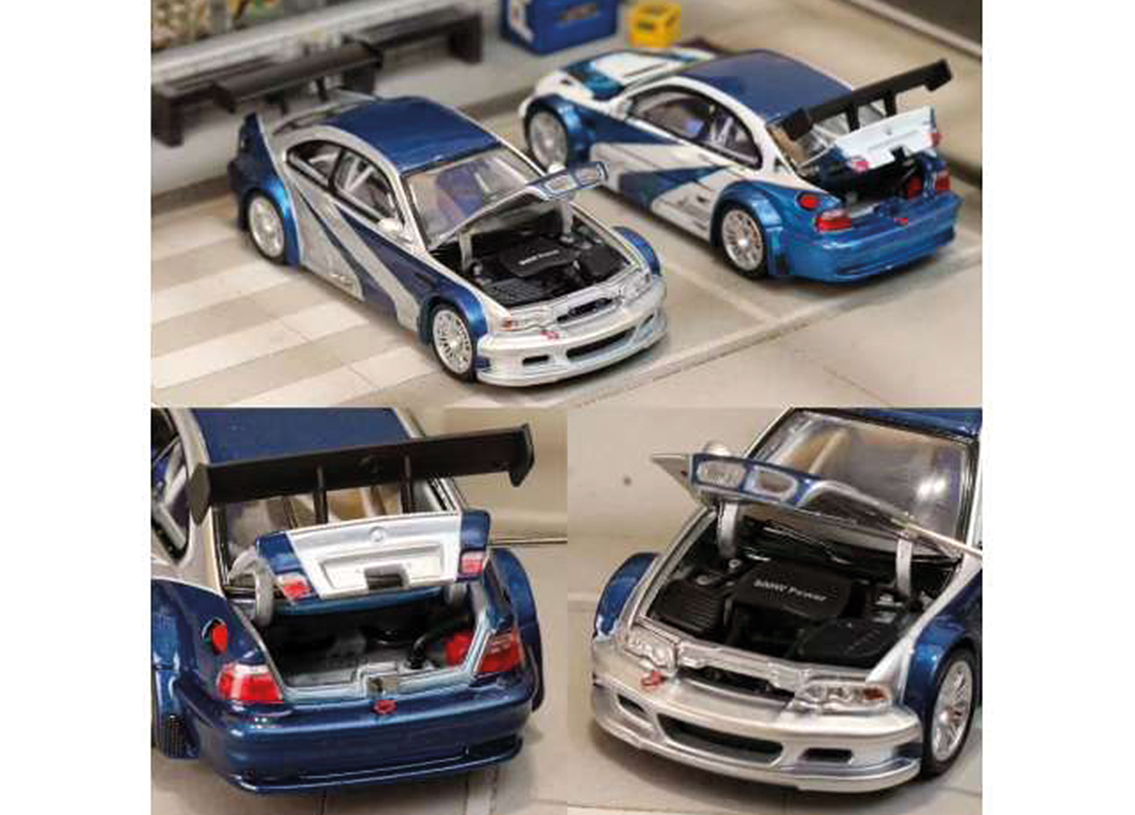 BMW M3 GTR E46 silber / blau