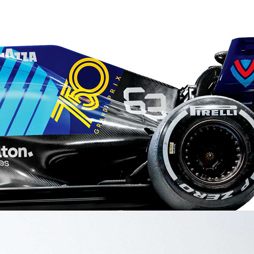 Poster Williams F1 Racing GP Monaco 2021 750th F1 Grand Prix 50x70cm
