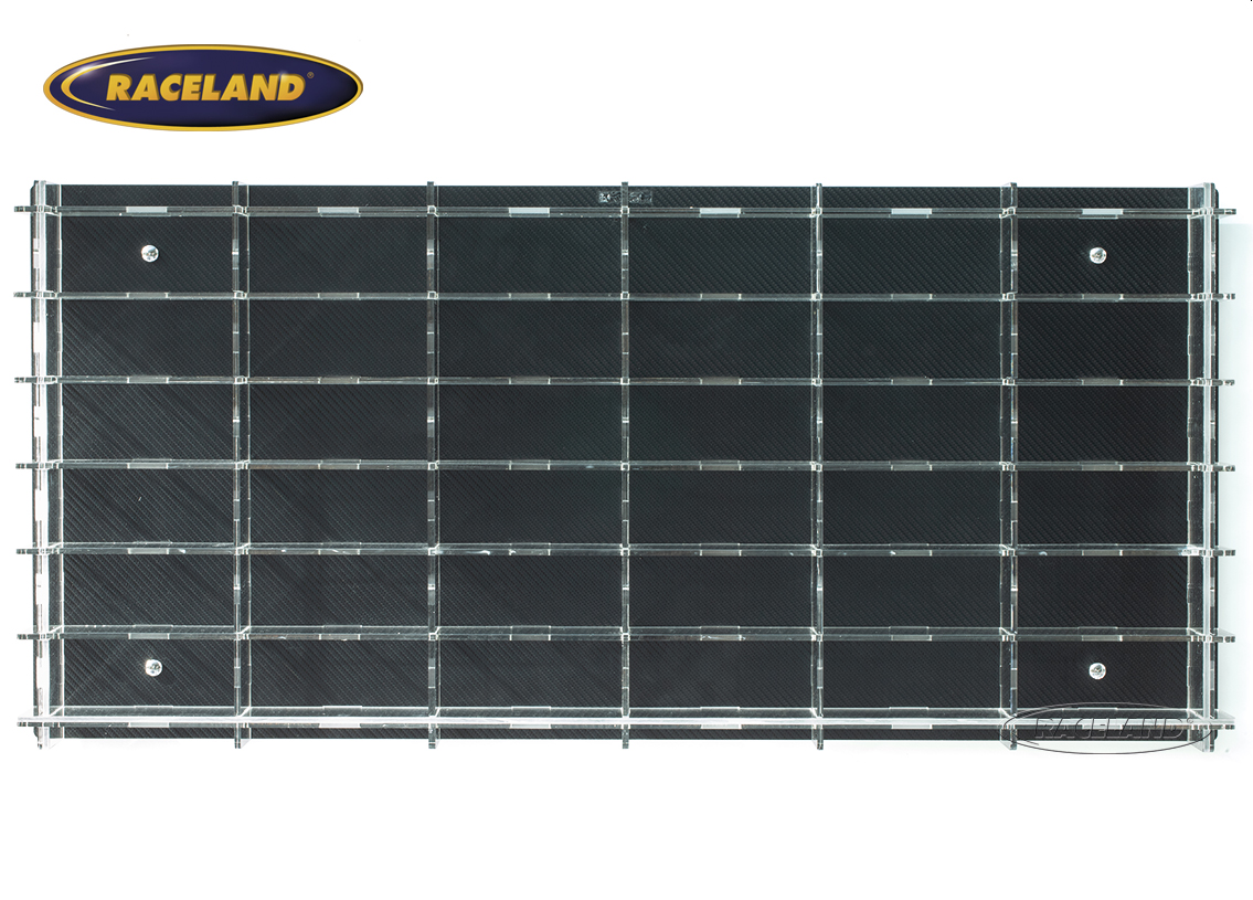 acrylic display cabinet multicase with carbon design back