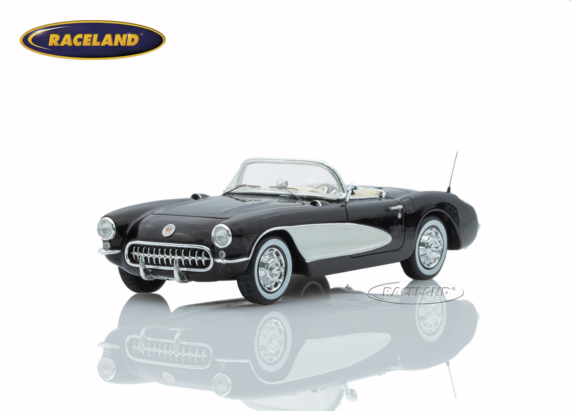 Chevrolet Corvette C1 V8 Cabriolet 1956 - schwarz/weiß