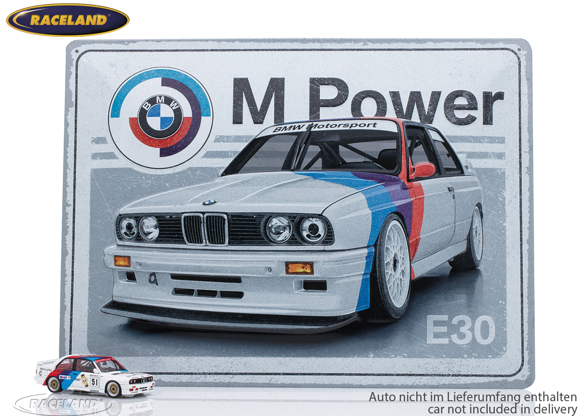 Tin sign BMW E30 M3 BMW Motorsport 30 x 40cm