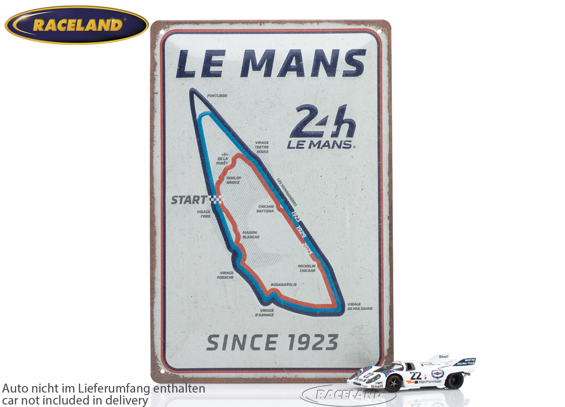 Tin sign 24h Le Mans Circuit 20 x 30cm