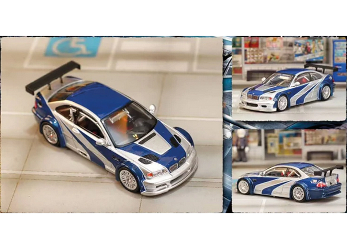 BMW M3 GTR E46 NFS Most Wanted 2005 - blau / silber