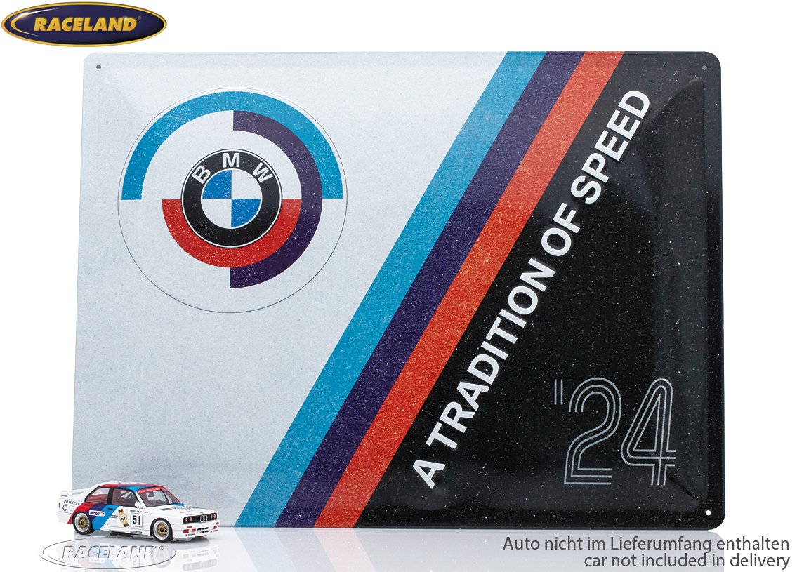 Tin sign BMW M a tradition of speed 30 x 40cm