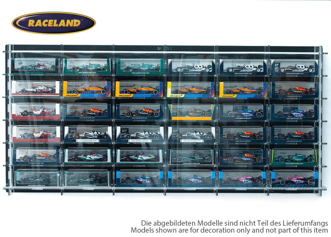acrylic display cabinet multicase with carbon design back