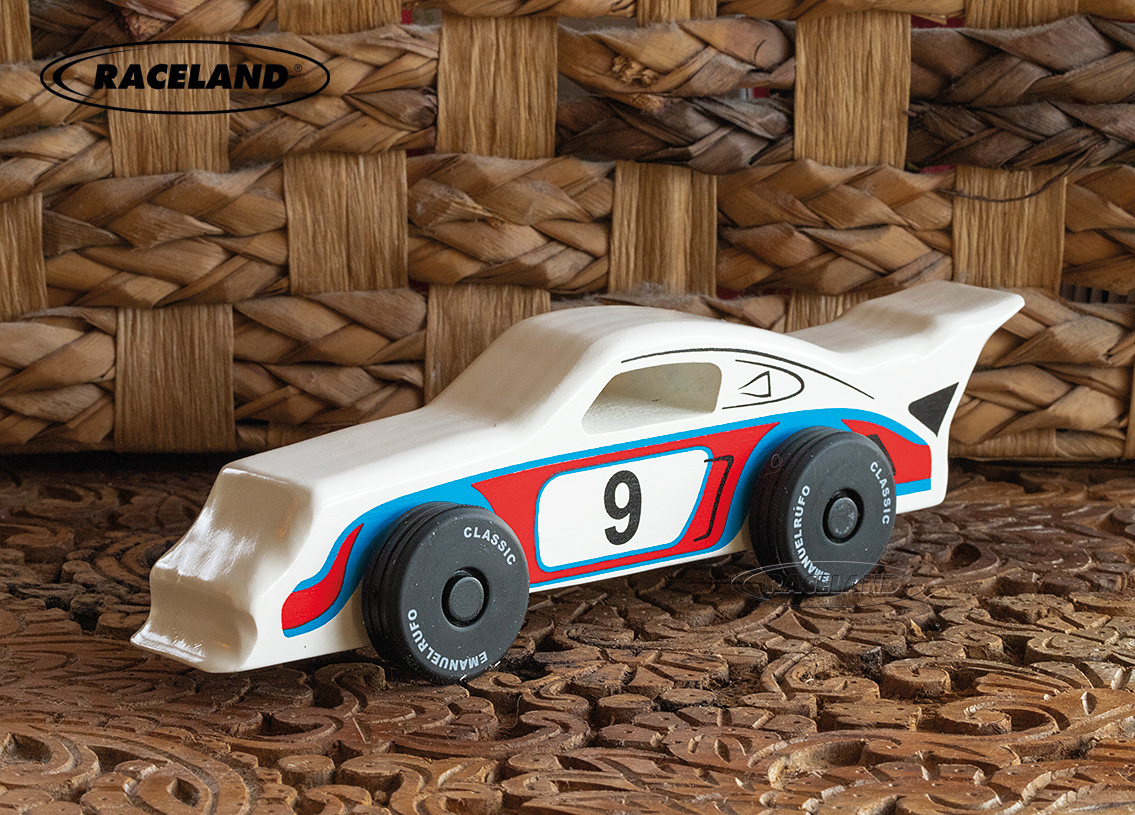 Wooden toy racer no.9