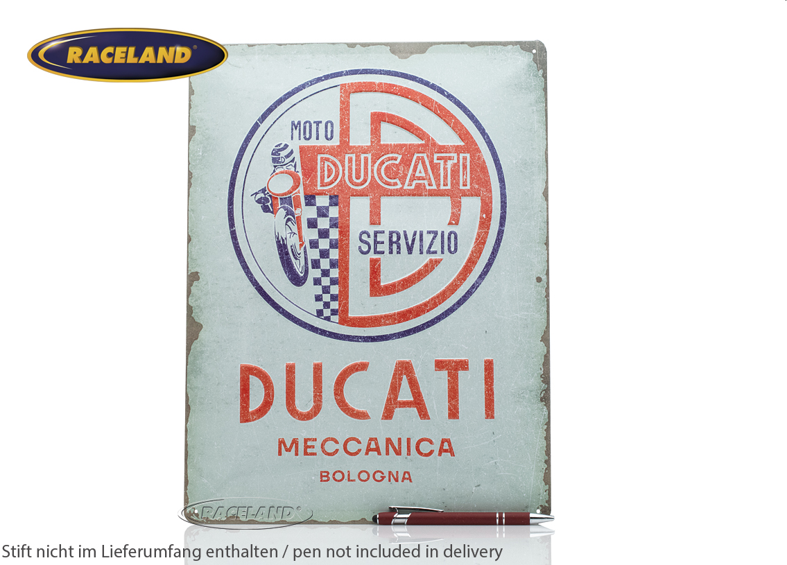 tin sign Ducati - Moto Servizio Meccanica 30 x 40cm