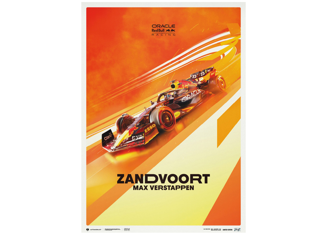 Poster Oracle Red Bull Racing F1 Max Verstappen Dutch GP 2022 50x70cm