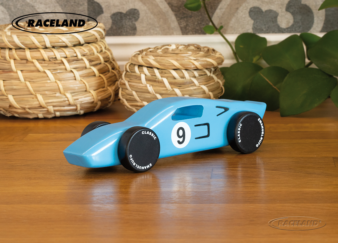 Wooden toy racer no.9