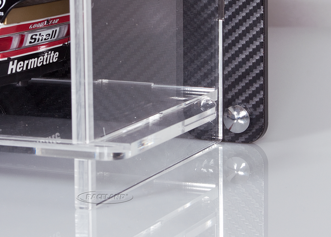 acrylic display cabinet multicase with carbon design back